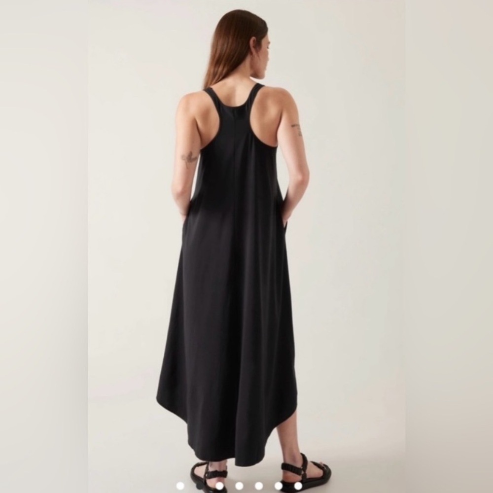 NWOT Athleta Black Presidio Hi-Low Maxi Dress - Size SP